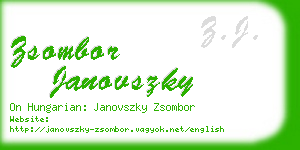 zsombor janovszky business card